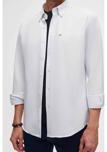 Ds Damat Slim Fit Açık Mavi Oxford Düğmeli Yaka Kolay Ütülenebilir Nakış Detaylı Pamuklu Gömlek 4HC02ORT03265 Açık Mavi Ds Damat Slim Fit Açık Mavi Oxford Düğmeli Yaka Kolay Ütülenebilir Nakış Detaylı Pamuklu Gömlek 4HC02ORT03265 Açık Mavi