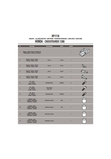 Givi Rp1110 Honda Vfr 1200X Crosstourer 12-18 Karter Koruma