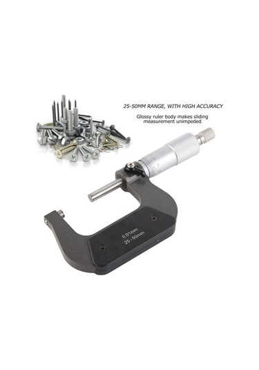 Tongxida 25-50 Mm Çap Ölçer, Krom Vanadyum Çelik, Yıkanabilir Spiral Kilitleme, Hassas Ölçüm Aleti
