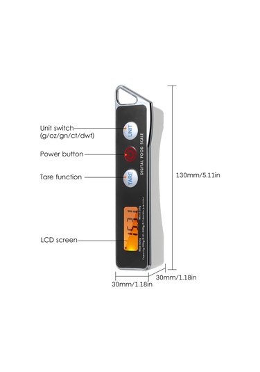 Xindoker Ev Kullanıma Dijital Ölçü Kaşığı, 0.05-500g Hassas Ağırlık Ölçümü, 30ml+80ml Bölmeli, Kahve/pastane Malzemeleri İçin, Siyah Pil Dahil Değil Siyah