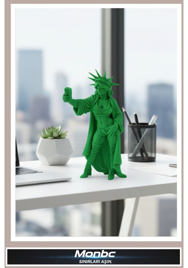 Monbc Modern Özgürlük Heykeli Figürü 3d Tasarım Dekoratif Biblo, Hediyelik Ve Ev Ofis İçin Şık Aksesuar