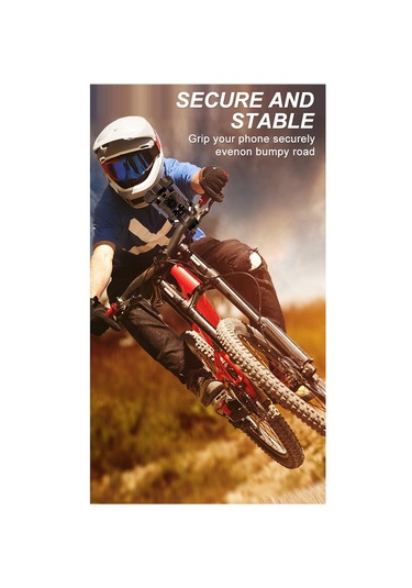 Bisiklet Telefon Tutucu Bisiklet Cep Cep Telefonu Tutucu İphone Samsung Xiaomi İçin Motorlu Navigasyon Braketi Siyah -