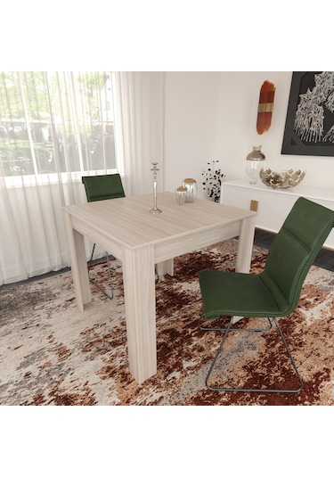 Pasific Home Single Mutfak Yemek Masası, 90x90 cm, Kare, Meşe