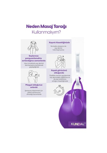 Saç Derisi Masaj Tarağı Kundal Shampoo Brush
