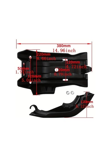 Dashanshop Ktm Motocross Siyah Yüksek Dayanımlı Kaymaz Plaka Kolay Montaj Pp Koruma