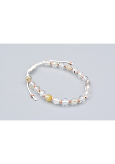 Makrome Model Hakiki Topaz Taşı Bileklik 6 Mm