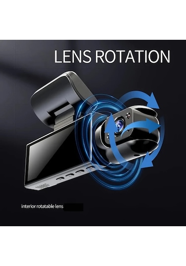 Dashanshop Evrensel Araç Dvr Kiti Yükseltilmiş Sürüm 64gb Hızlı Şarj 1080p Gece Görüşü Çift Kamera 720p 30fps Polimer Batarya Araç Şarj Cihazı