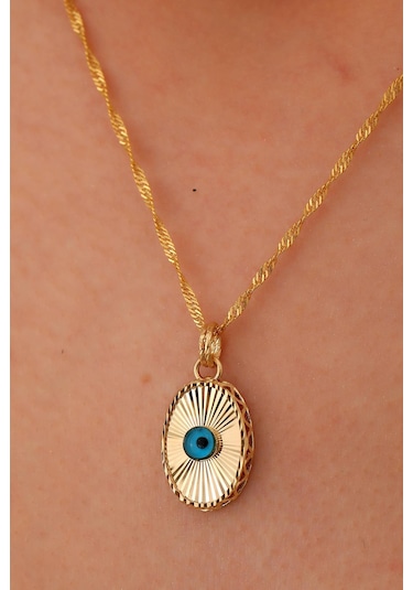 Sefa Gold 14 Ayar Altın Oval Füzyon Singapur Zincir Kolye