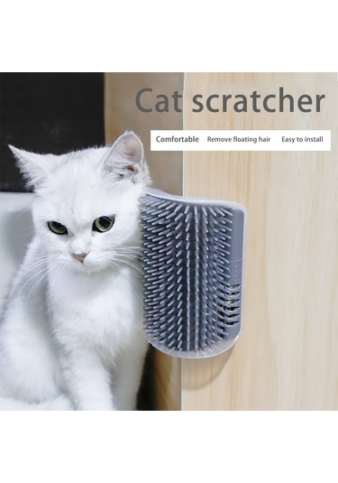 Köşe Tırmalama Kedi Köşe Tırmalama Masaj Tırmalama Kendi Kendine Hi Yüz Dökülen Tüyleri Gider Evcil Hayvan Malzemeleri Gri