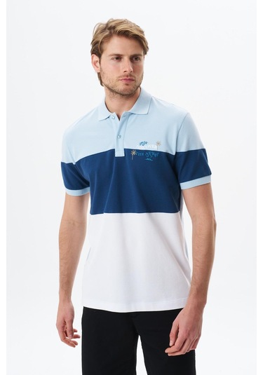 Arma Erkek Regular Fit % 100 Pamuk Pike Polo Yaka Tişört Y29374355302 Mavi-m1 Mavi