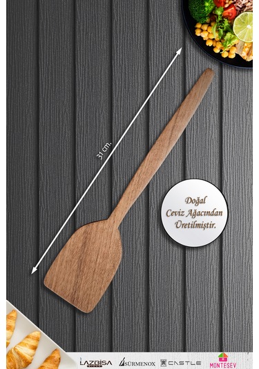 Doğal Ceviz Ağacı Ahşap Tahta Kaşık Seti Ağaç Kaşık 5li Set 14 Ahşap