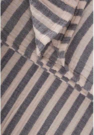 Cigit Naturel Battaniye 90x100cm Füme Kalın Çizgili Füme