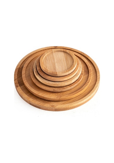 Yaozixa Ev İçin Bambu Tabak, Seramik Saksı Aksesuarı, Yeşil Malzeme, Dış Çap 12.5 Cm, İç Çap 11.5 Cm, Dayanıklı Ve Pratik Kullanım