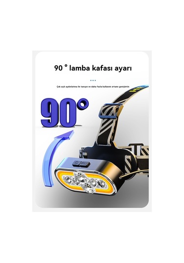 Jian Fan 8led Güçlü Işık Siyah