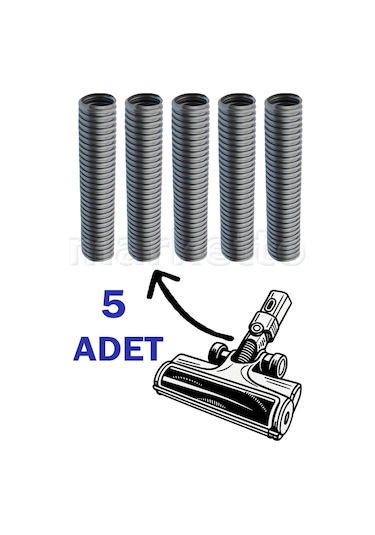 Grundig Uyumlu Vcp 5130 / Vcp 5131 Süpürge Uyumlu 5 Adet Emici Başlık Ara Hortumu
