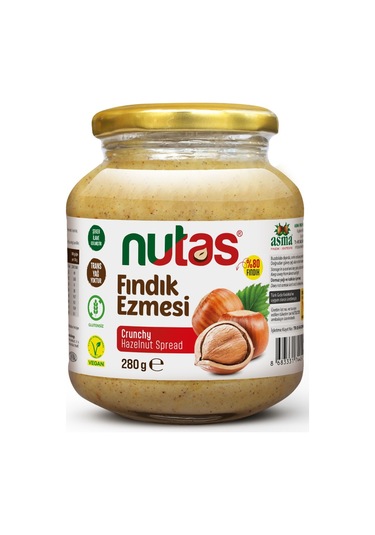 Nutas Fındık Ezmesi Cam Kavanoz 280 G