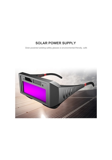 Otomatik Kararan Kaynak Gözlükleri Güneş Enerjili Kaynak Güvenlik Koruyucu Gözlükleri