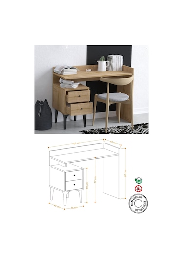 Decormet Puuk Çalışma Masası Dec0087 Ahşap