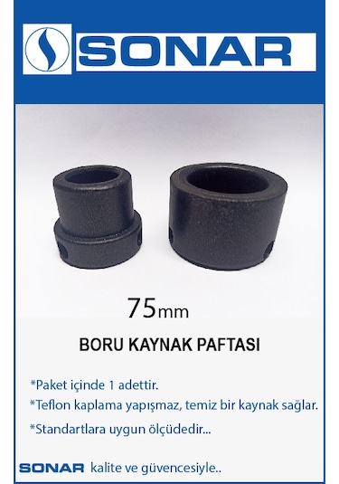 Plastik Boru Kaynak Paftası.Lokma 75 Mm