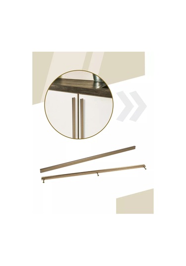 Centr Mebel'noj Furnitury Mobilya Kolları 600 Mm Bronz Fırça 2 Adet 217099780 Bronz Rengi