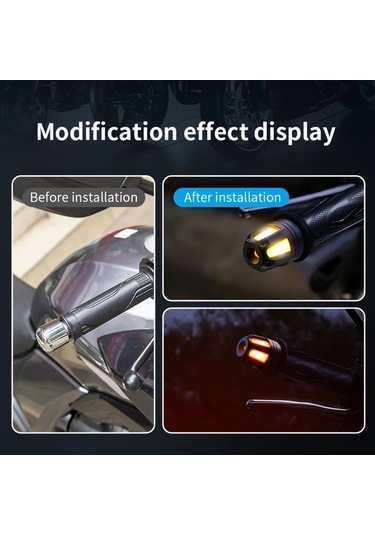Willowhaven 2 Adet Amber Evrensel Motosiklet Gidon Lambası Parlak Led Off-road Aydınlatma