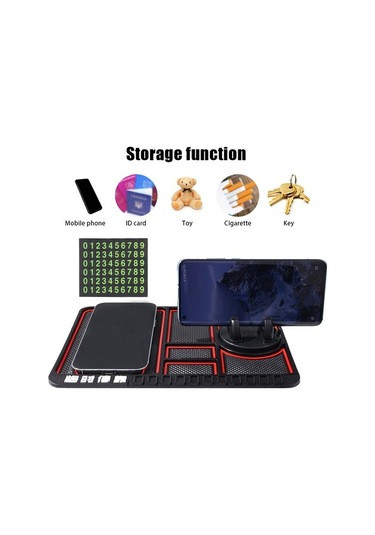 Joyhub Otomatik Tutucu Kaymaz Yapışkan Anti Slayt Dash Telefon Montajı Siyah Yok Havalandırma Ny5r21