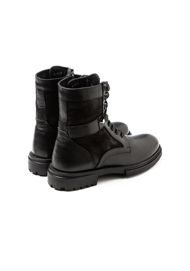 Erkek Ka-bc5801 John May Tekstıl Casual Bot Siyah Flooter+siyah Nubuk Siyah