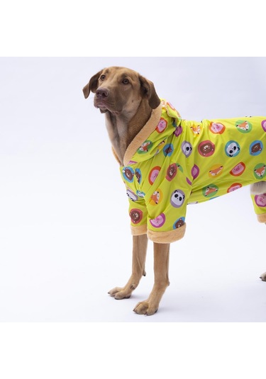 Yeşil Animals Büyük Köpek Mont Büyük Irk Yağmurluk Köpek Kıyafeti