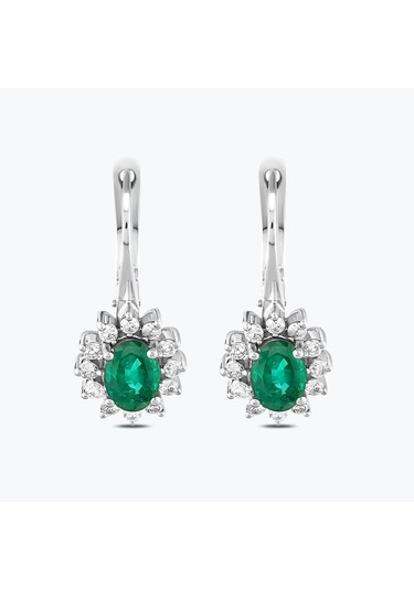 Altınbaş Pırlanta Zümrüt Küpe N11.12