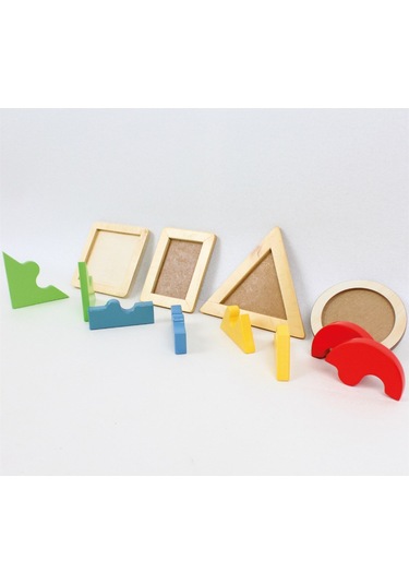 Ahşap Parça Bütün Tekli Geometrik Set