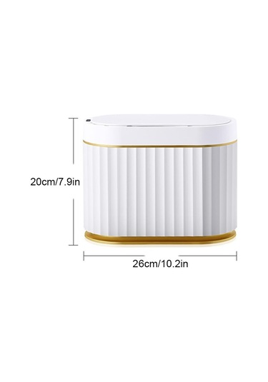 Qian Akıllı Çöp Kutusu - 5l Büyük Kapasiteli Mühür Kilit Kokusu Beyaz