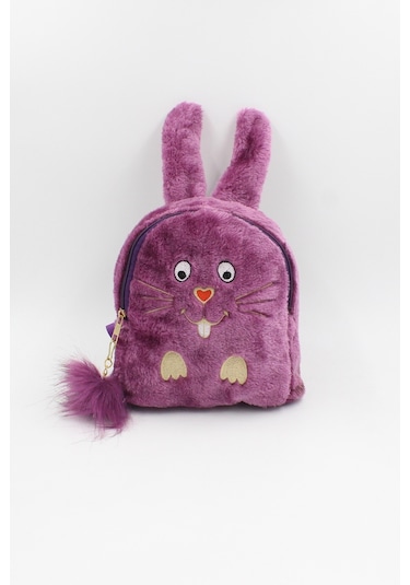 Chantaky 039 3000  Peluş Tavşan Çocuk Sırt Çantası Mor