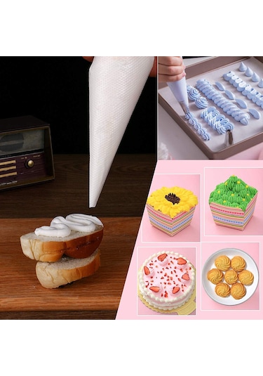 Porsima 165 50 Adet Krema Sıkma Torbası Kek Pasta Krema Poşeti