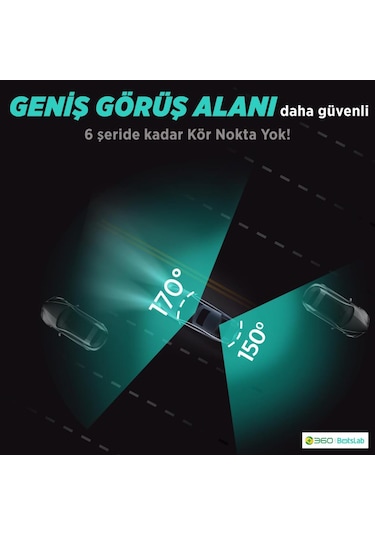 360+ Botslab G980H Pro ADAS Ön 4K UHD Arka 2K QHD 170° Geniş Açı Gece Görüşü Gps+WiFi Araç İçi Kamera +Park Kiti