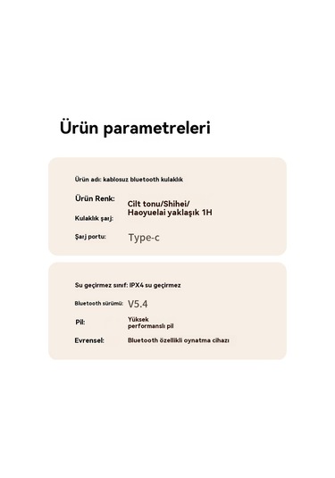 Aurora Kablosuz Kulaklıklar Spor Gürüsünüazaltmak İçin-beyazdır