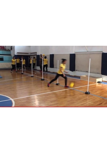 Leyaton Slalom Takımı Boş Futbol Antrenman Slalom Takımı 12' li Beyaz - Siyah