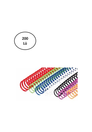 4:1 12 Mm Helezon Spiral 200 Lü Şeffaf Tel Diğer