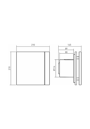 Silent - 200 Chz Design-3C 125 'Lik Banyo Fanı