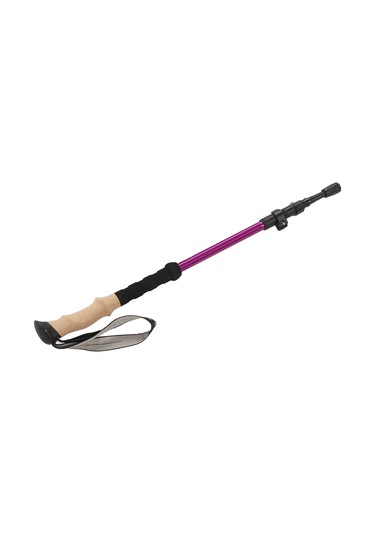 Mor 6061 Alüminyum Alaşımlı Teleskopik Yürüyüş Bastonu Kilitli Mantar Saplı 3 Bölmeli Düz Saplı Yürüyüş Bastonu Diğer