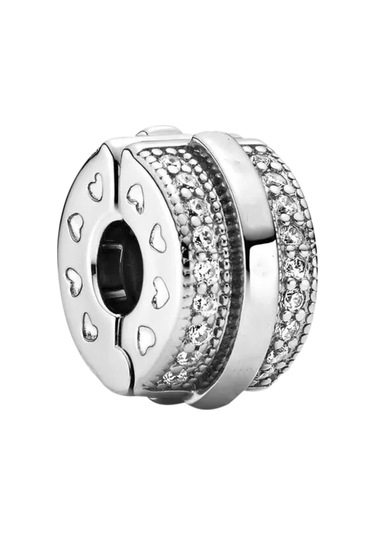 Nur Silver Taşlı Klips Gümüş Charm Nur-bl00151