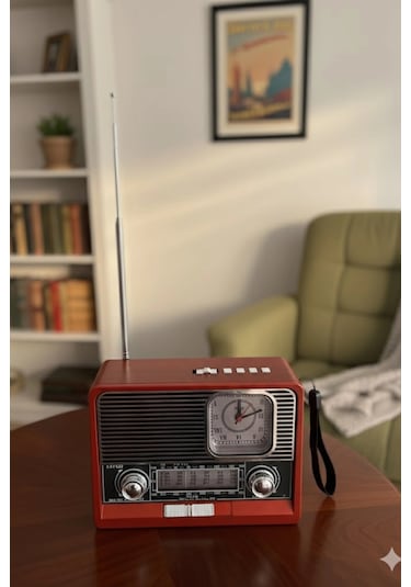 Blackbird Kahverengi Ktf-1647nostaljik Ahşap Görünümlü Fm Radyo Usb/tf Kart Mp3 El Feneri