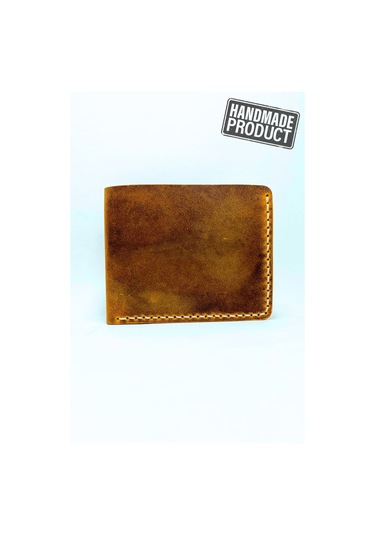 El Yapımı Hakiki Deri Premium Cüzdan Taba Geniş Model Taba