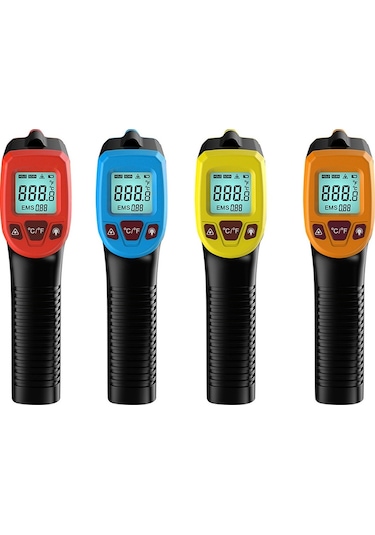 Gm320s Temassız El Tipi Endüstriyel Kızılötesi Termometre Yüksek Hassasiyetli Lcd Ekran Arkadan Aydınlatmalı Sıcaklık Test Cihazı - Sarı