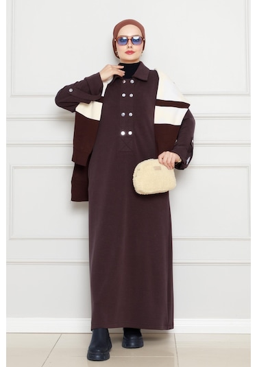 Cırt Cırtlı Oysho Elbise-kahverengi-4483 Kahverengi