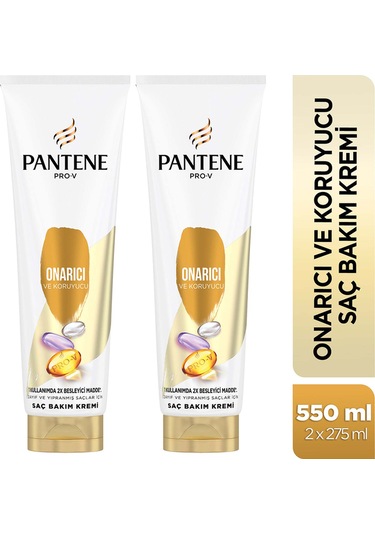 Pantene Onarıcı ve Koruyucu Saç Bakım Kremi 2 x 275 ML