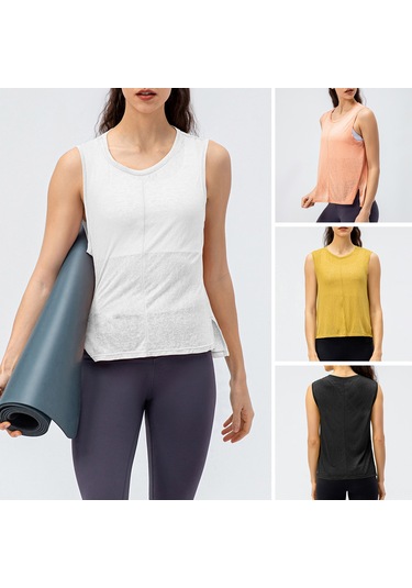 Geeroyoo Kadınlar İçin Nefes Alabilen Spor Yeleği, Kolay Hareket İmkanı, Beyaz Renk, Xs Beden Beyaz