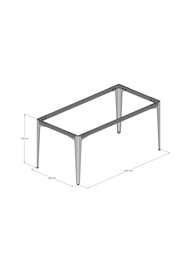 Api Design Vtr Metal Ofis Çalışma Masa Ayağı Ahşap-cam-mermer İçin Uygun Siyah
