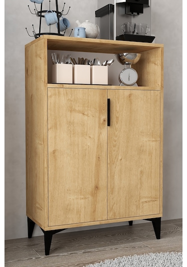 1203 Ada Çok Amaçlı Dolap , Kahve Köşesi , Kiler Dolabı , Mutfak Standı 2 Kapılı - Safir Safir