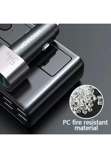 Joyroom JR-CL06 Üç Soketli 5in1 154W Araç Şarj Adaptörü PD+QC3.0