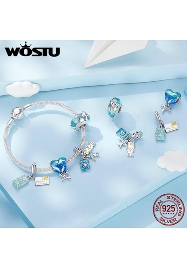 Wostu 925 Ayar Gümüş Seyahat Mavi Toprak Uçak Charms Cruise Gemisi Boncuk Sıcak Hava Balonu Kolye Fit Dıy Bilezik Kolye Gümüş Wostu 925 Ayar Gümüş Seyahat Mavi Toprak Uçak Charms Cruise Gemisi Boncuk Sıcak Hava Balonu Kolye Fit Dıy Bilezik Kolye Gümüş